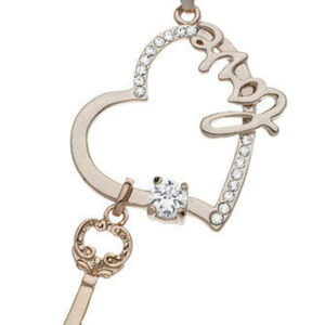 Necklace yellow gold key to my love Swarovski NWT